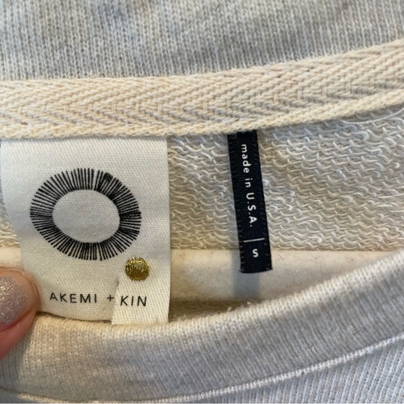 Anthropologie Akemi + kin crochet knit short sleeve top small - Picture 7 of 8